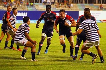 FNB NMMU have made only minor changes to their team to take on FNB NWU-Pukke in their final home fixture of the FNB Varsity Cup on Monday night. Wade Elliot, seen here carrying the ball against Ikeys, will start on the bench. Photo: Michael Sheehan/SASPA