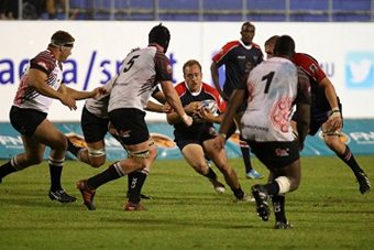 Injured replacement scrumhalf Ivan Ludick (centre) is one of three enforced changes to the FNB NMMU side that will take on FNB Wits in the FNB Varsity Cup on Monday. Photo: Michael Sheehan / SASPA